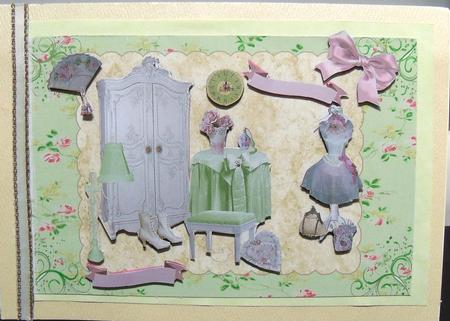 Shabby Chic! Beautiful A4 Topper of Victorian Ladies Room by Nikki Bevan