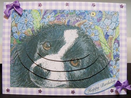 Forget Me Not Border Collie Dog Oval Pyramid by Nikki Bevan