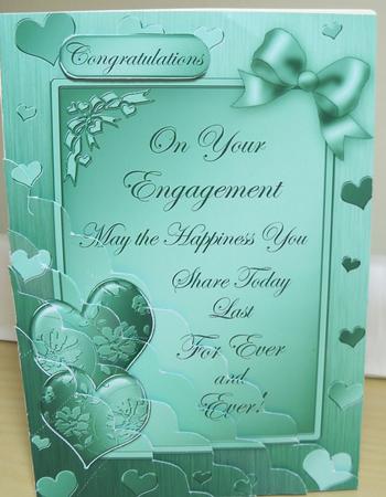 Elegant Romance Engagement Quick Card Corner Side Stacker by Nikki Bevan
