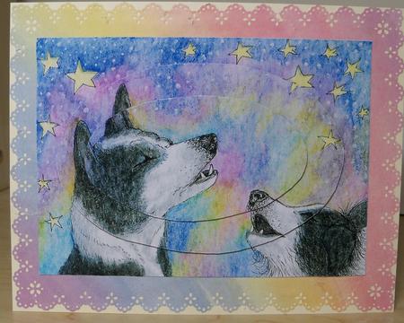 Duet Under the Stars Oval Pyramid by Nikki Bevan
