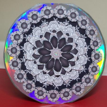 Jet Black Vintage Lace Decoupage Mandala Topper for Cards by Nikki Bevan