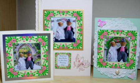 Wedding Day Mice and Watercolour Roses Toppers and Gift Tag by Nikki Bevan