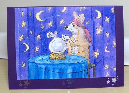 Cross My Paw with Silver Oval Pyramid by Nikki Bevan