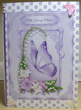 A Floral Fantasy in Lilac A4 Card Front by Nikki Bevan