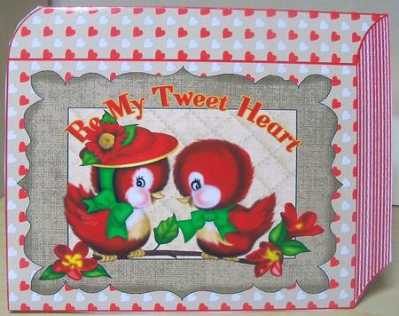 Be My Tweet Heart, Love Birds on Folded Book by Nikki Bevan