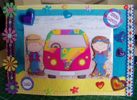 Vw Camper Van Hippies (2) Decoupage Card Sheet by Nikki Bevan