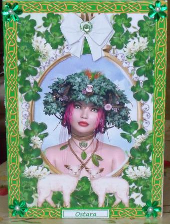 Ostara - the Spring Equinox - A5 Card Topper by Nikki Bevan