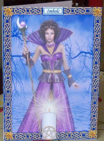 Imbolc - Candlemass - Imbole - A5 Card Topper by Nikki Bevan