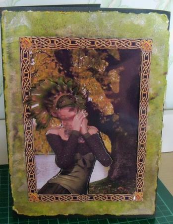 Goddess of the Forest (1) A5 Card Topper with Decoupage by Nikki Bevan
