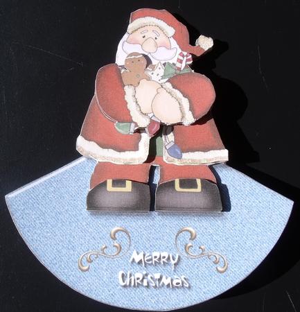 Denim Santa Wobble Card by Nicola Buckley-Feiven