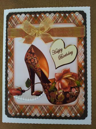 Brown Shoe with Roses by Nicola Graves