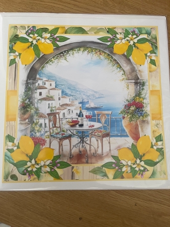 The Amalfi Coast scene card front by Niki Bailey