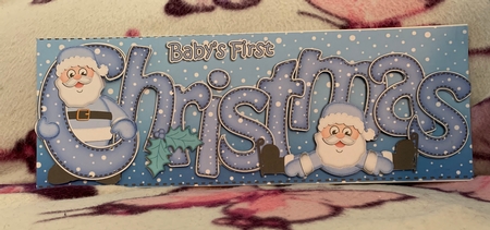 Large Dl Baby's First Christmas with 3D Decoupage by Niki Bailey