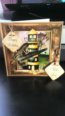 Masculine Steampunk Style Lighthouse and Plane Mini Kit by Nichola Davis