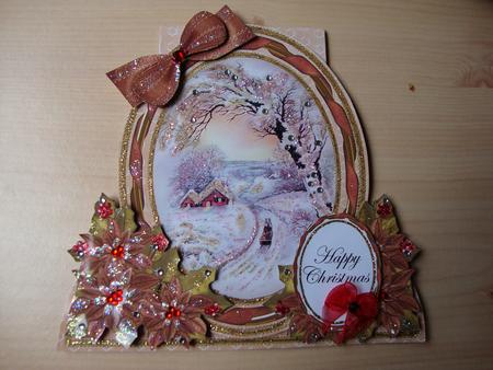 Winter Sunset Special Large Oval Card Mini Kit by MARION CORBETT