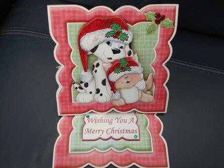 Christmas Furry Friends Easel Card Kit by MARION CORBETT
