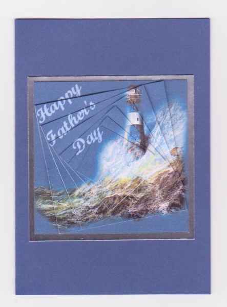 Father's Day Lighthouse Twisted Pyramid by Norma Howgate