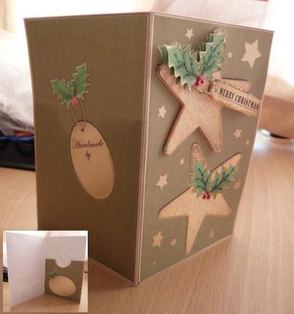 Elegant Christmas Stars Lottery Wallet Card by Norma Howgate