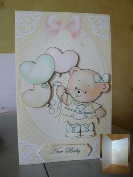 Rosie's Balloon New Baby Lottery Wallet Card by Norma Howgate