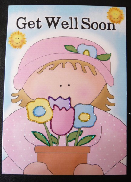 Get Well Card with a Sunny Face, A4 by Norma Howgate