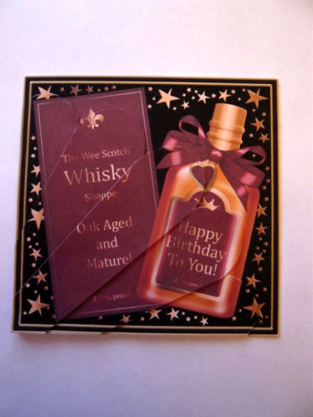 Birthday Whisky Fan Pyramage Topper by Norma Howgate