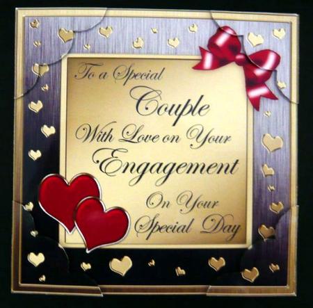 8 x 8 Elegant Romantic Engagement Scalloped Corner Topper by Norma Howgate