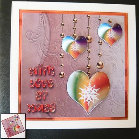 Dangling Hearts with Love at Xmas by Norma Howgate