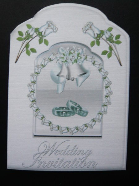 Wedding Invitation Scalloped Top Quick Card by Norma Howgate