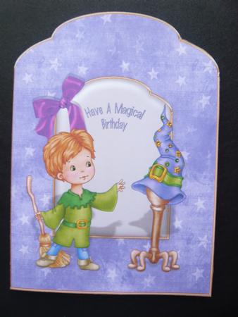 Magical Birthday Scalloped Top Quick Card by Norma Howgate