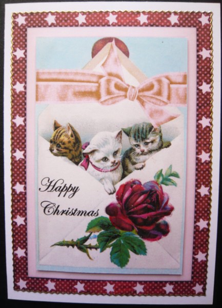 Vintage Happy Christmas Kittens by Norma Howgate