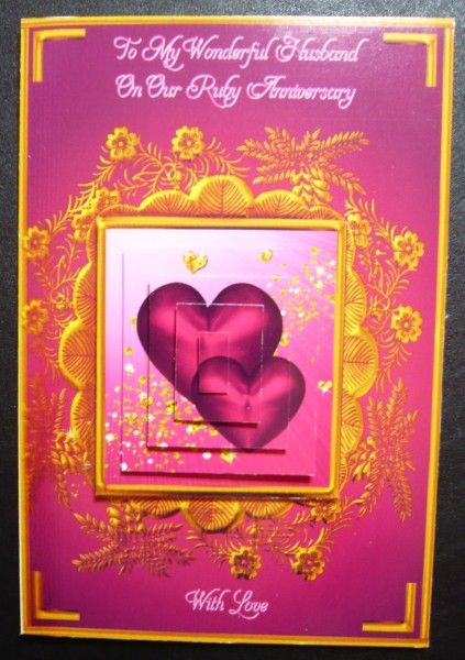 Ruby Anniversary for Husbands by Norma Howgate