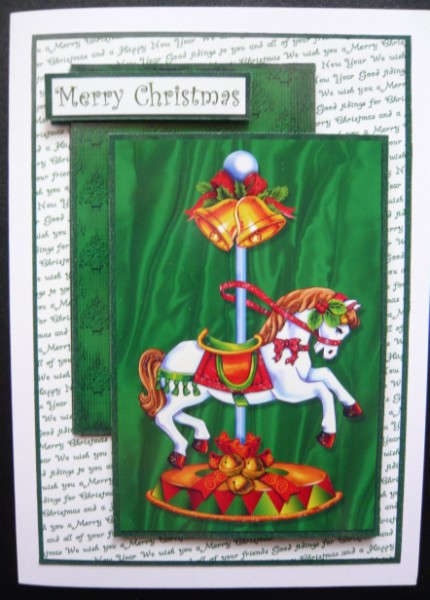 Christmas Carousel Card by Norma Howgate