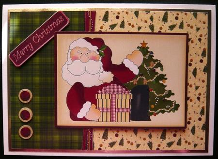 Santa and Tree Collage Card by Norma Howgate