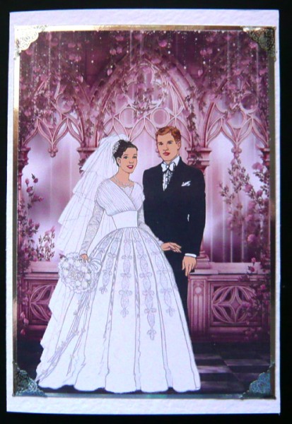 Bridal Couple #7 A4 Card Front by Norma Howgate