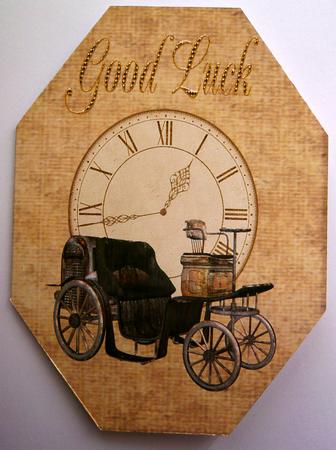 Steam Punk Travel Octagon Card 3 by Norma Howgate