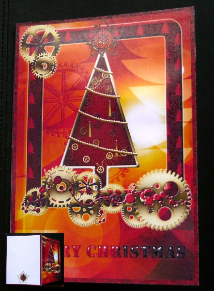 Christmas Steampunk Sunset Cut&fold by Norma Howgate