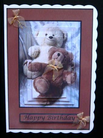 Playful Teddy Bears Quick Card by Norma Howgate