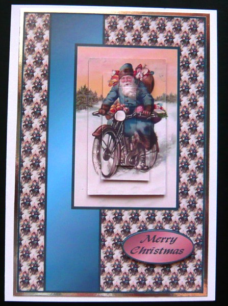 Motorbike Riding Santa Qs by Norma Howgate