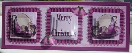 Merry Christmas Large Dl Card Front by Norma Howgate