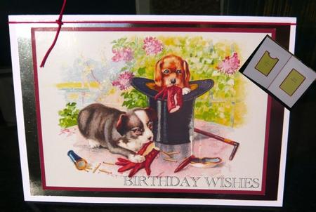 Gift Card Holder - Puppies by Norma Howgate