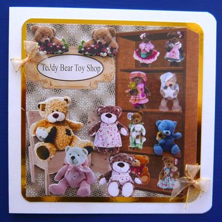 Teddy Bear Toy Shop Over the Edge Topper& Decoupage by Norma Howgate