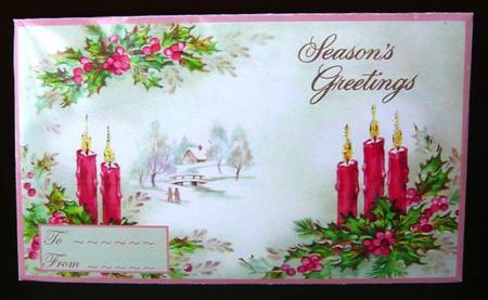 Christmas Candles Money Wallet by Norma Howgate