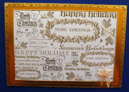 Christmas Text Backing Paper Landscape - White by Norma Howgate