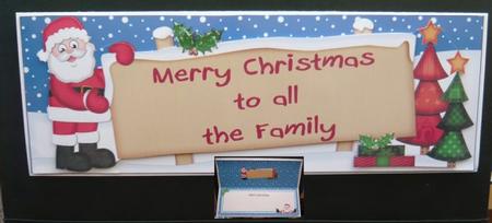 Xmas Blank Santa Large Dl & 3D Decoupage by Norma Howgate