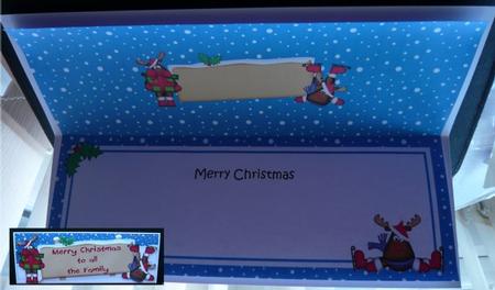 Xmas Blank Rudolph Matching Large Dl Insert by Norma Howgate