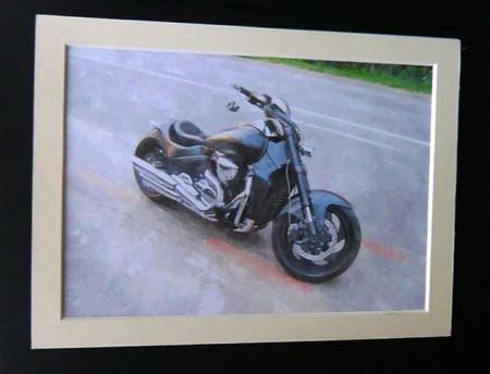 Motor Bike Watercolour Background by Norma Howgate