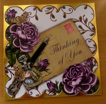Purple Roses Thinking of You Ink Saver 8in Step by Step by Norma Howgate