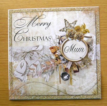 Golden Christmas Mum Bottom Swirl Stacker by Norma Howgate
