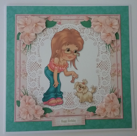 Cute Puppy Birthday Topper by Pam Ogilvy