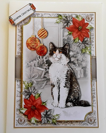 Cats and Poinsettias Mini Kit 2 by Pam Ogilvy